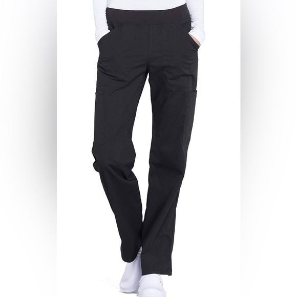 New Women’s Cherokee Scrub Pants Cargo Black WW170 Size 3X - Picture 1 of 5